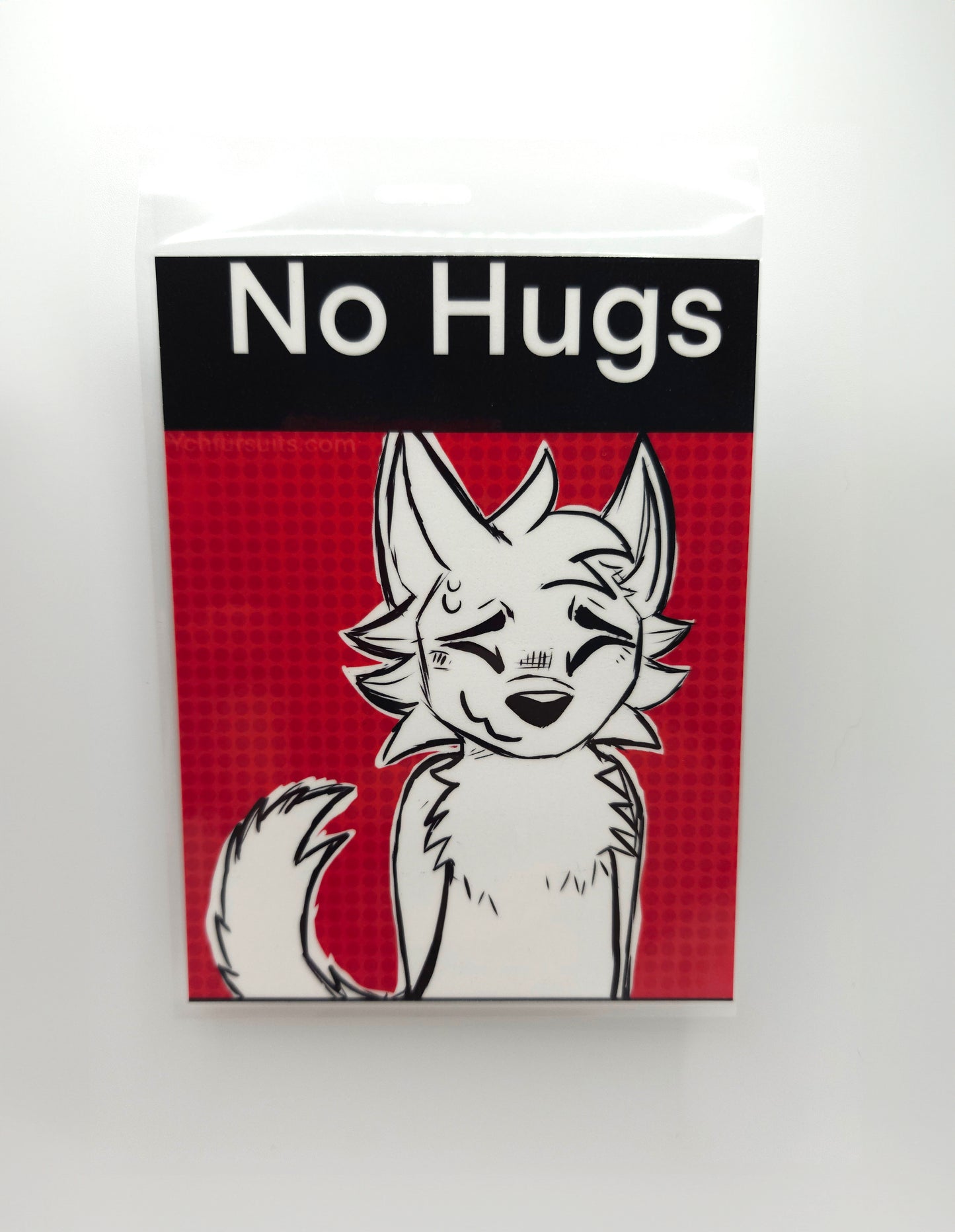 No hugs badge