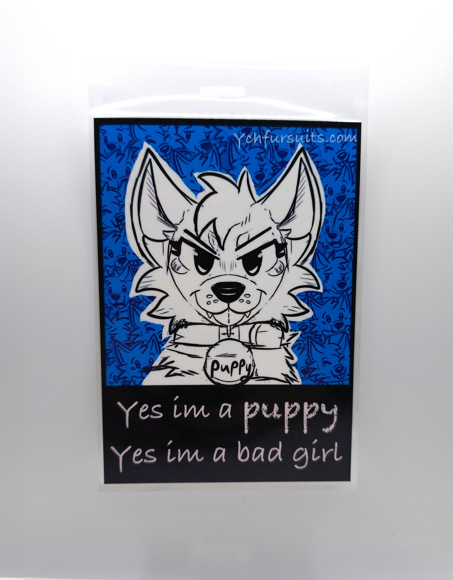 Yes I am Puppy Yes I'm a Bad Girl Furry Badge