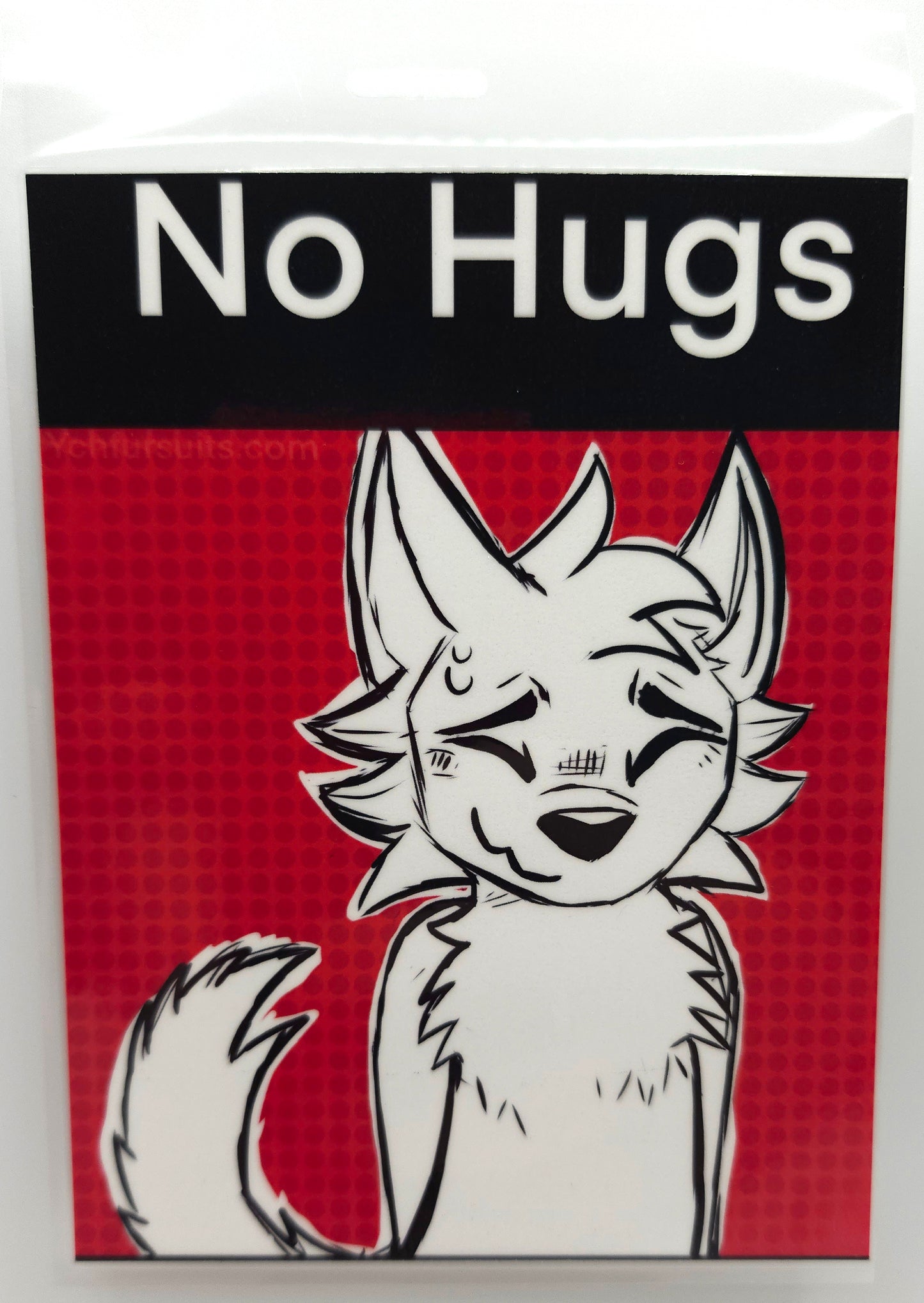 No hugs badge