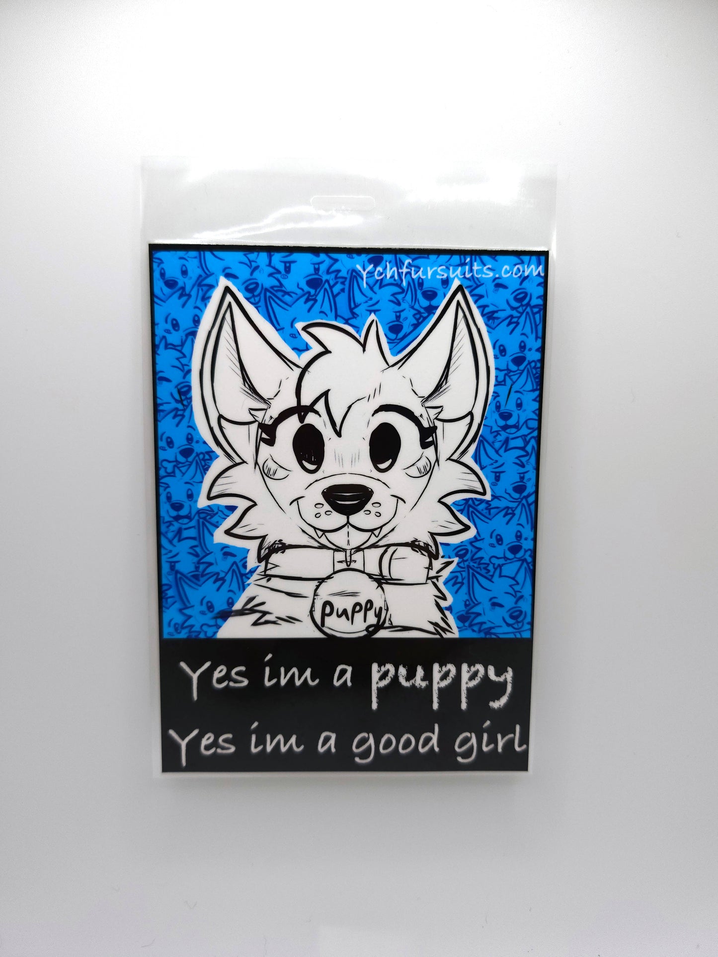 Yes I am Puppy Yes I'm a Good Girl Furry Badge