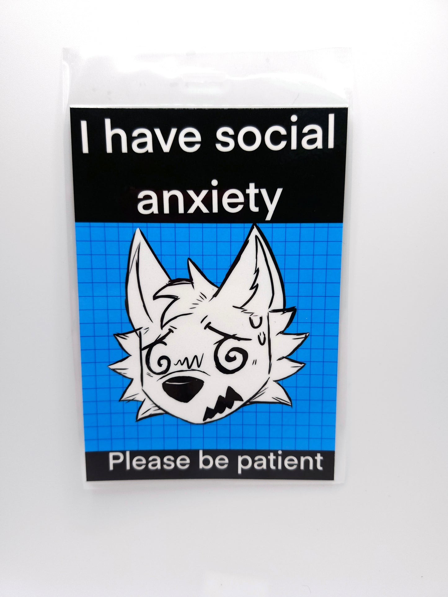 Social Anxiety Furry Badge