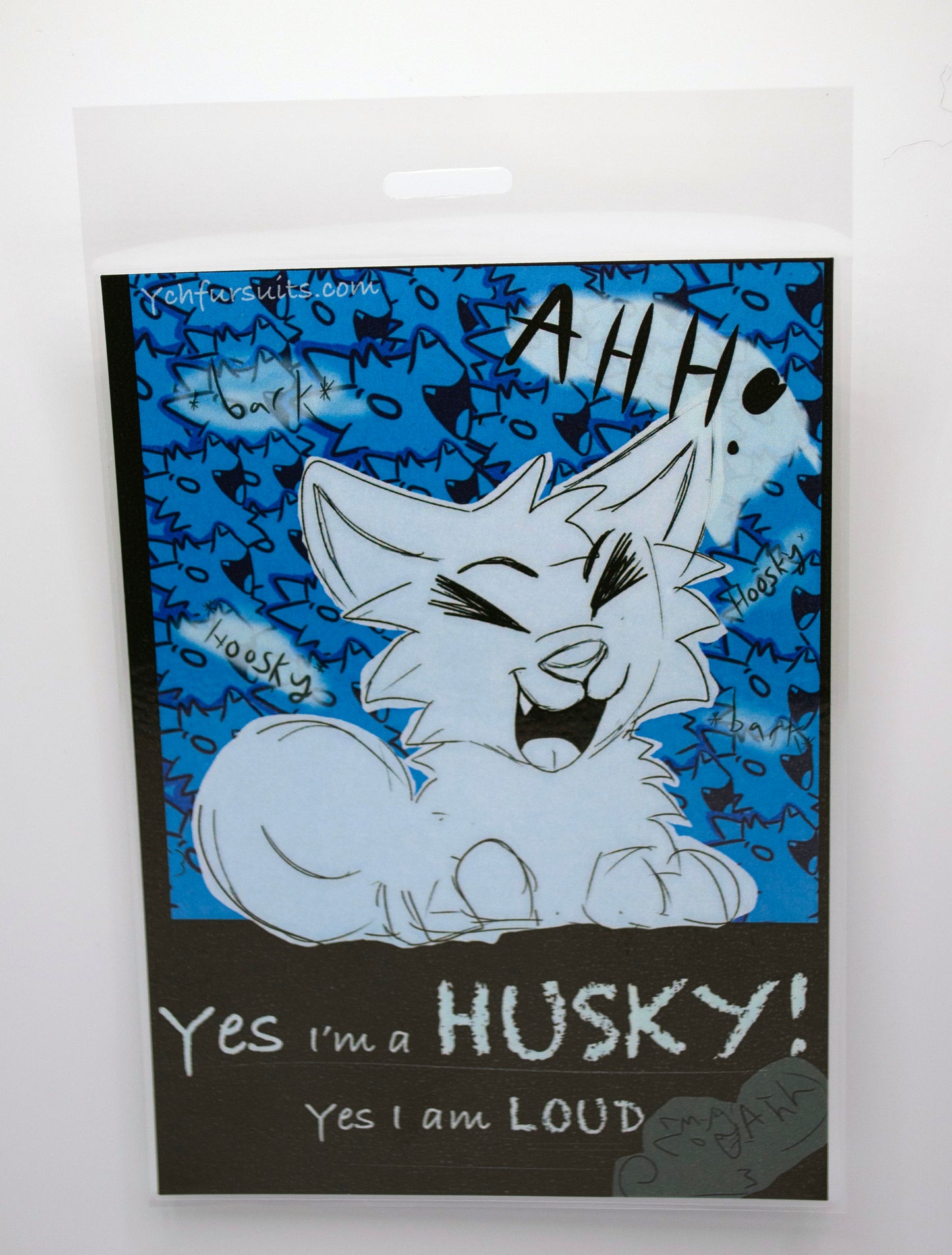 Yes I am a Husky Yes I am LOUD fursona badge