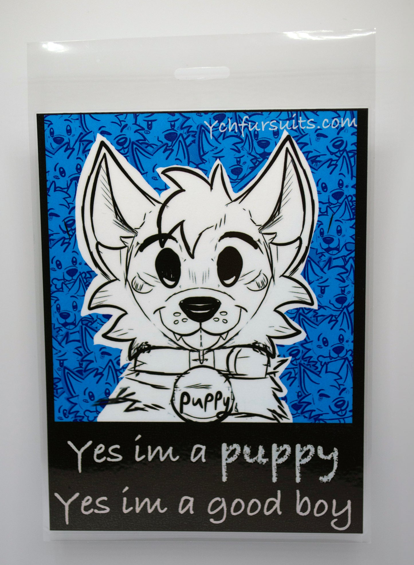 Yes im a puppy Yes im a good boy fursona badge