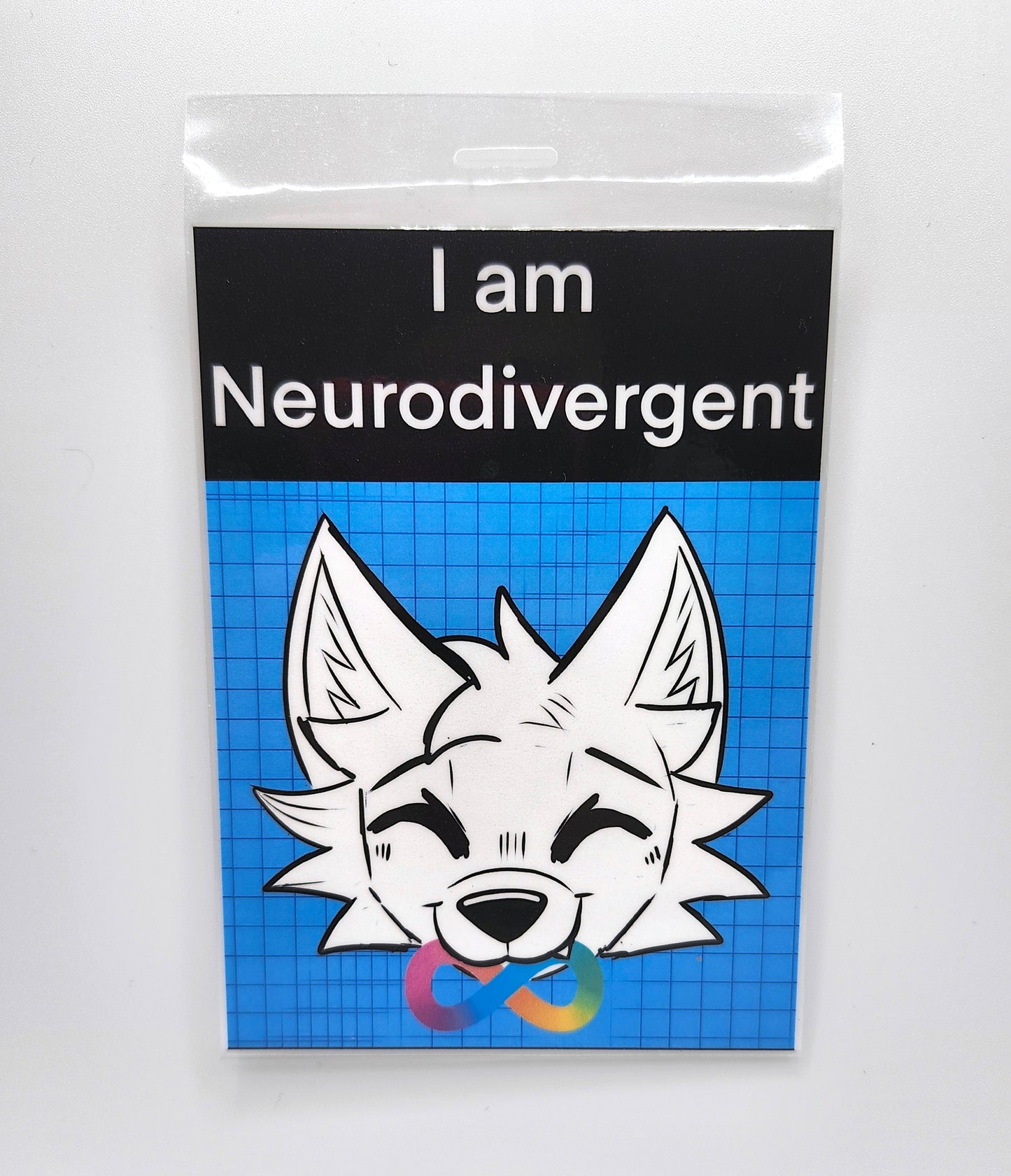 I am Neurodivergent Furry badge